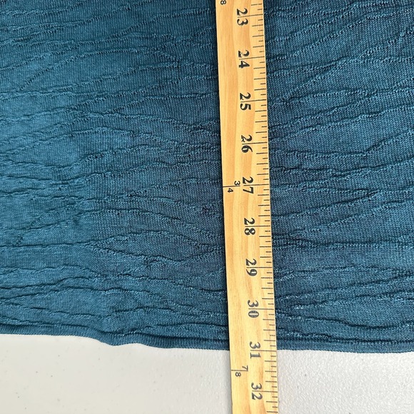 Eileen Fisher Silk Knit Round Neck Tank Sweater Top 3X Teal Textured - Picture 7 of 10